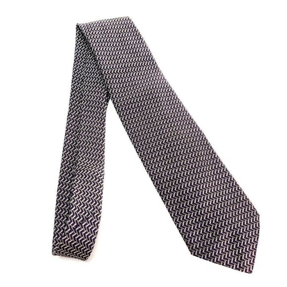 Robert Talbott Best Of Class Nordstrom Silk Tie Woven Purple Short Wide - Picture 8 of 8